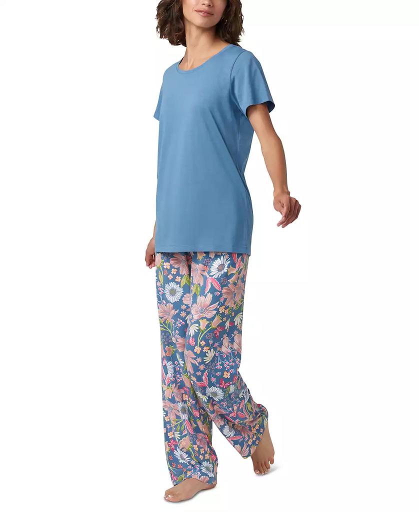 Hue Women's Solid Short-Sleeve Scoop-Neck Pajama T-Shirt