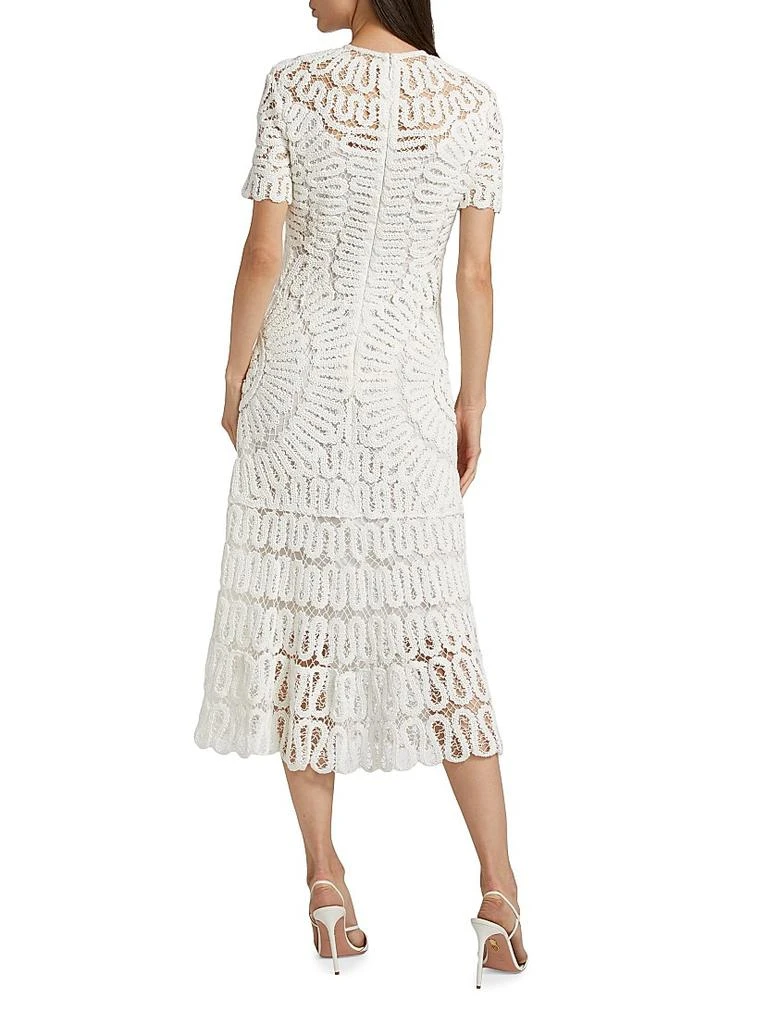 SIMKHAI Lorelai Crocheted Crewneck Midi-Dress 5