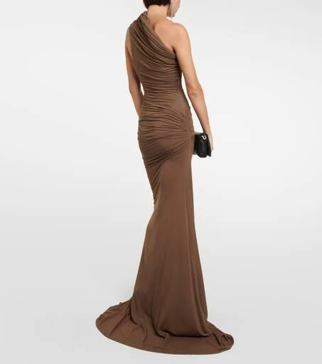 Entire Studios Draped one-shoulder jersey gown 3