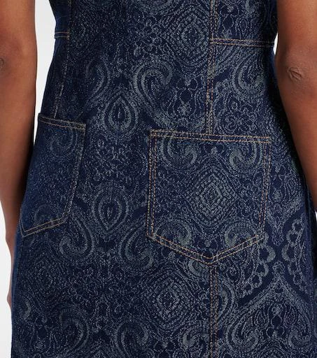 ETRO Printed denim midi dress 6