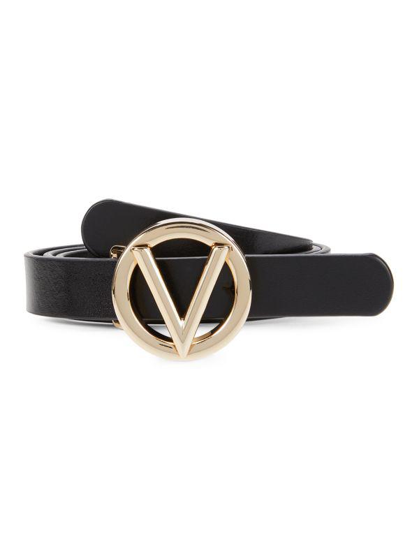 Mario Valentino Baby Logo Leather Belt