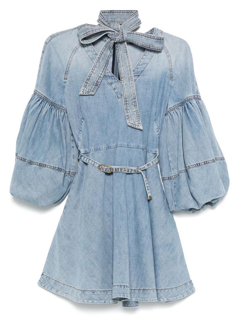 【Zimmermann】Denim Smock minidress ZIMMERMANN Denim Smock Minidress in Blue | endource