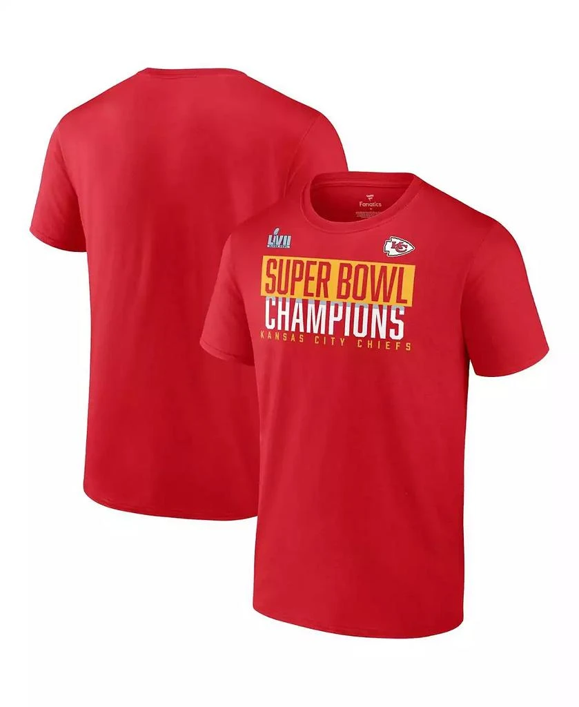 Fanatics Men's Red Kansas City Chiefs Super Bowl LVII Champions Foam Finger T-shirt 1