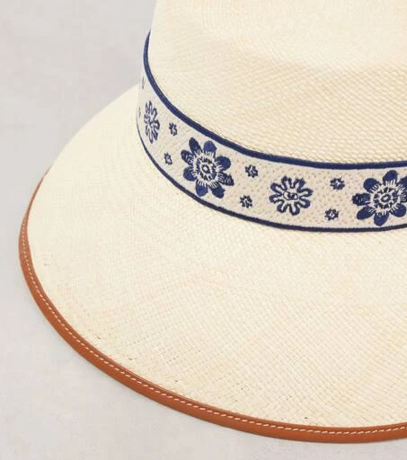 Valentino Antibes embroidered straw bucket hat 3