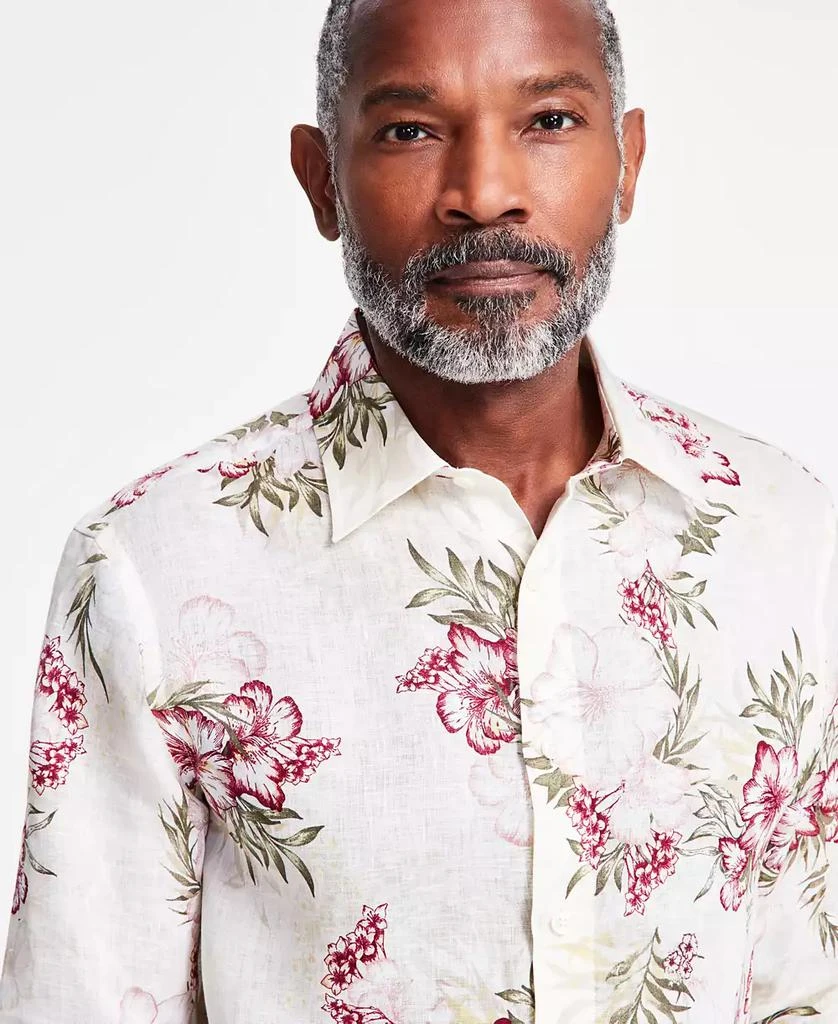Club Room Men's Belize Long Sleeve Button-Front Floral Print Linen Shirt, Exclusively at Macy's 3