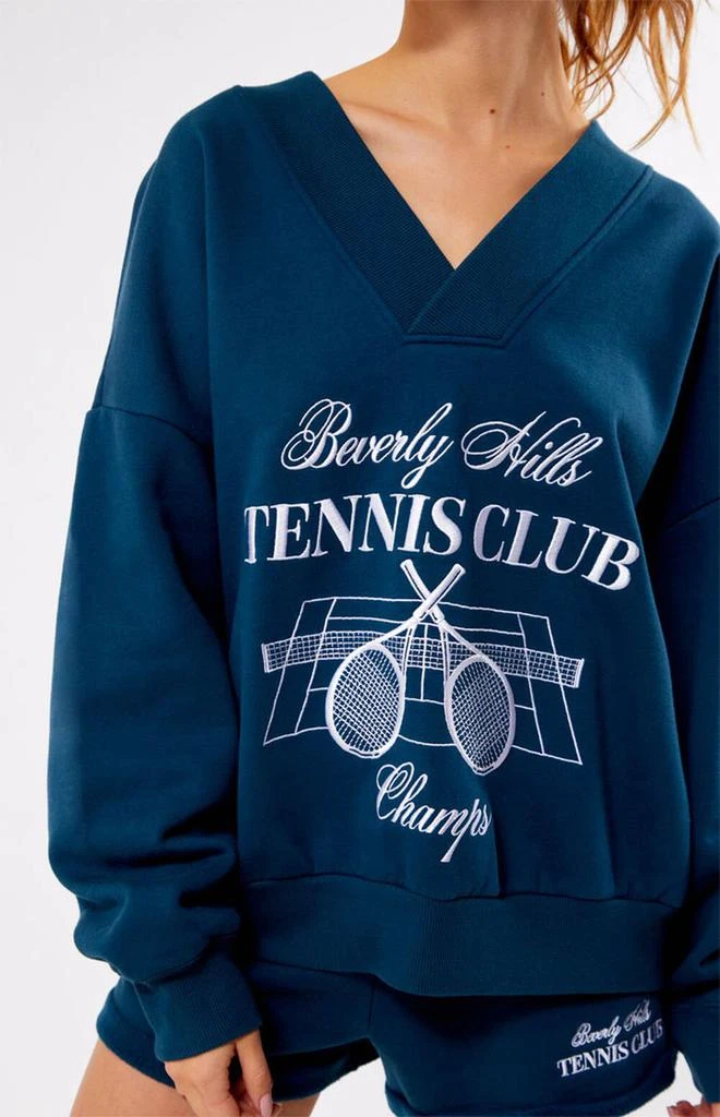 PacSun Beverly Hills Tennis Club V-Neck Sweatshirt 2