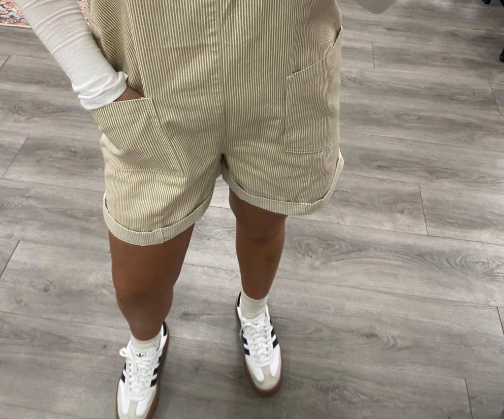 WISHLIST Wishlist - Striped Cotton Romper