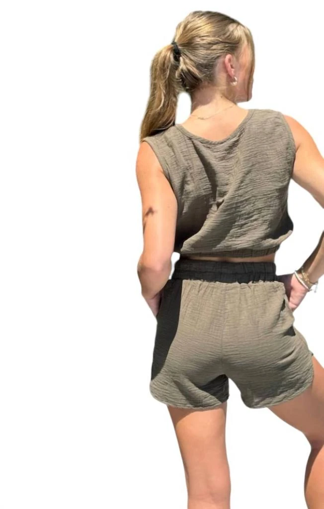 Bobi Bobi - Crew Neck Tank with Elastic Hem 3