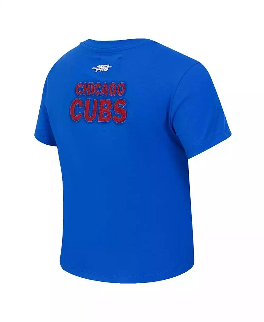 Pro Standard Women's Royal Chicago Cubs Game Day Classics Baby Doll Cropped T-Shirt 3