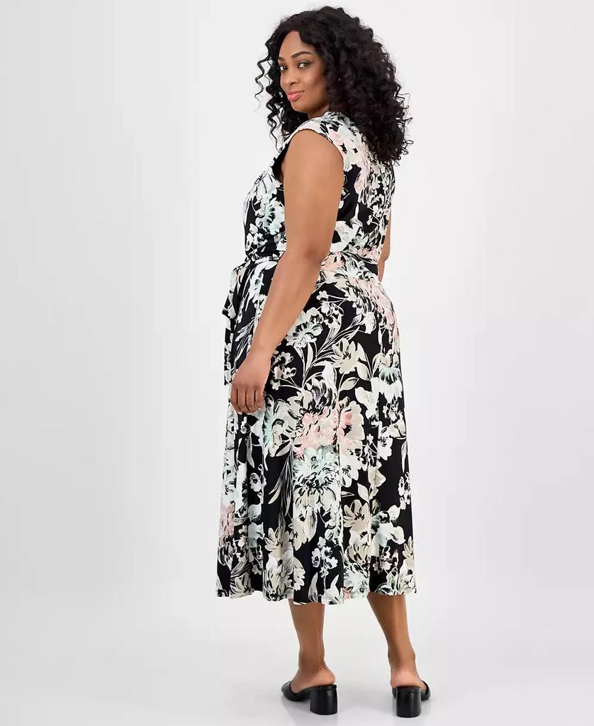 Kasper Plus Size Floral-Print Midi Dress 5