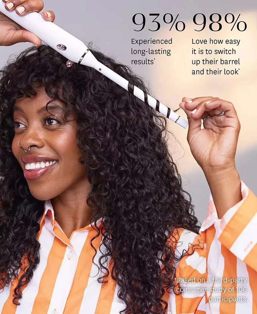 T3 Switch Kit Curl Trio Professional Ionic Interchangeable Curling Iron with 3 CeramicClip & Wand Barrels for Curling and Waving 2