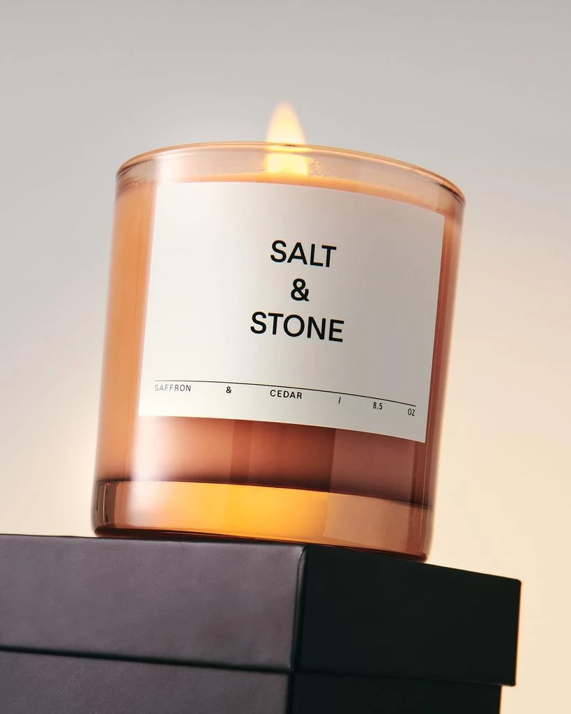 Salt & Stone Saffron & Cedar Candle 2