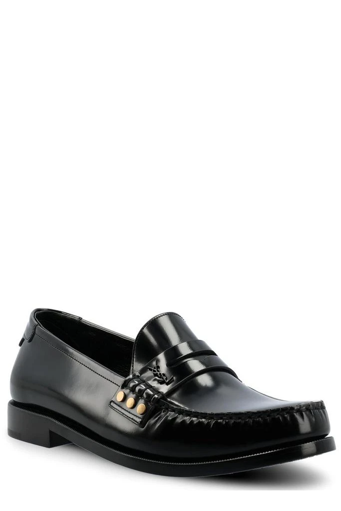 Yves Saint Laurent Saint Laurent Almond Toe Slip-On Loafers 2