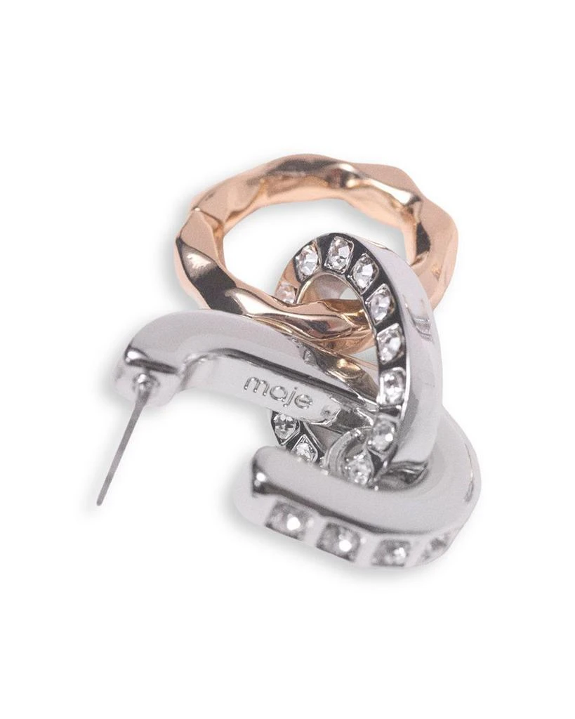 Maje Rhinestone Link Drop Earrings 6