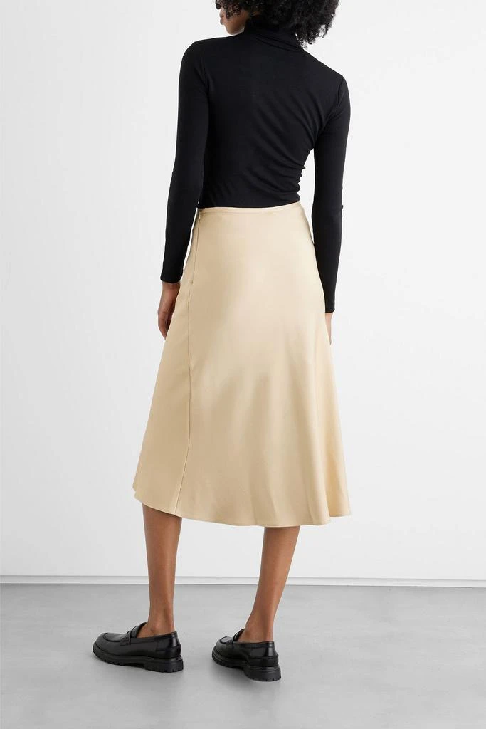IRIS & INK Margot satin-crepe midi skirt 3