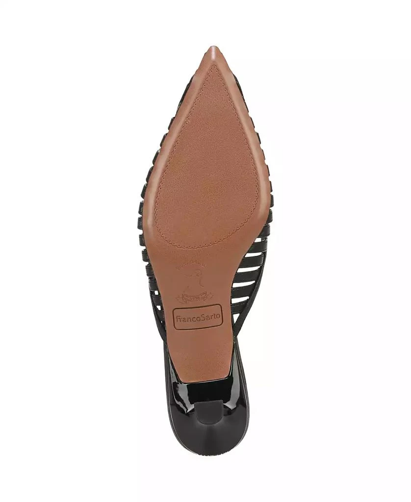 Franco Sarto Marlina Fisherman Kitten Heel Faux Leather Mules 5