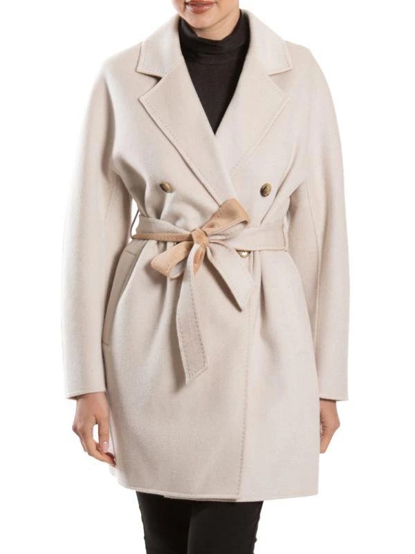 BELLE FARE 100% Cashmere Belted Coat 1