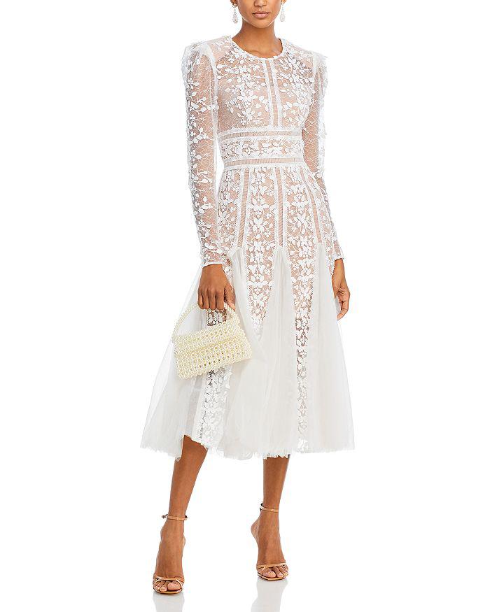 BRONX AND BANCO Megan Lace Midi Dress