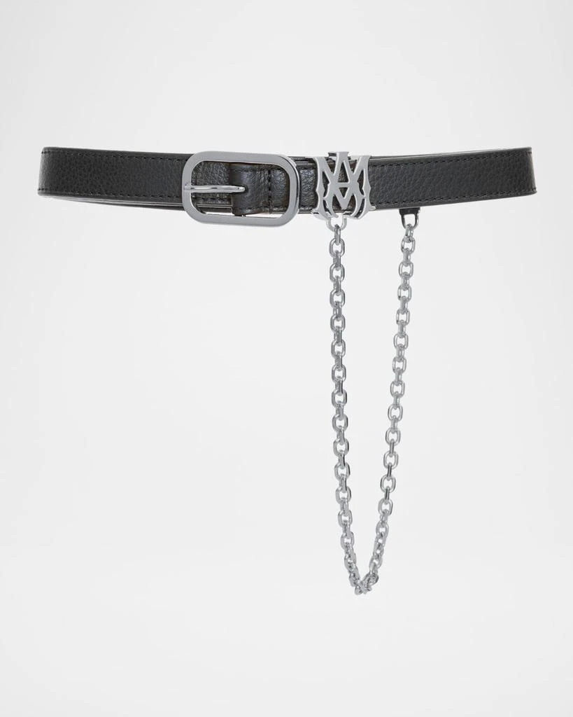 AMIRI Men's Leather MA Chain Belt 1