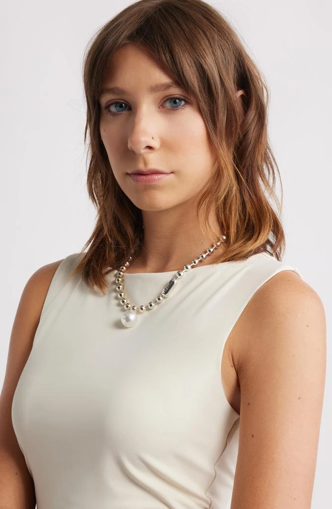 Open Edit Shotbead Cultured Pearl Collar Necklace 2