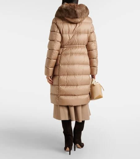 Moncler Boedic shearling-trimmed down coat 3