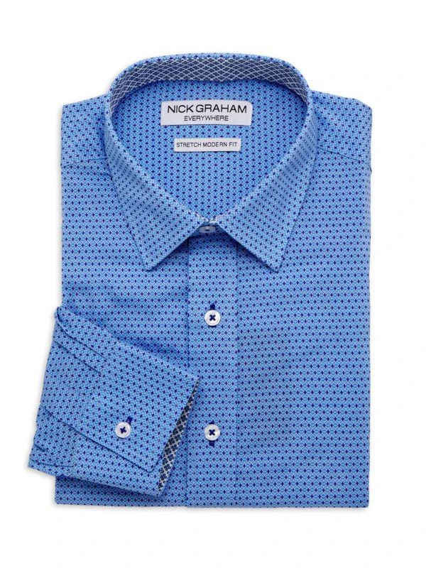 Nick Graham Modern Fit Print Dress Shirt 1