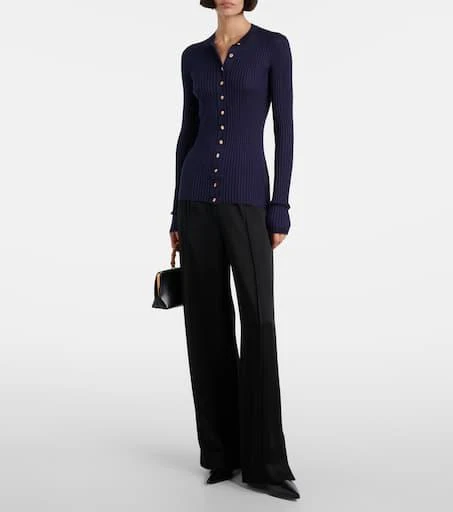 Jil Sander Ribbed-knit silk cardigan 2