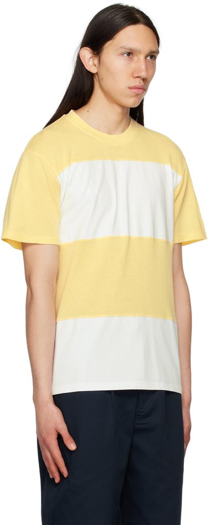 Noah Yellow & White Stripe T-Shirt