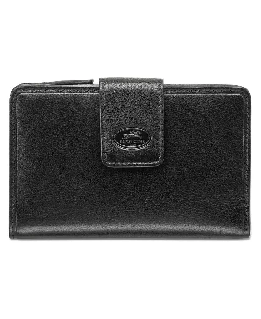 Mancini Leather Goods Equestrian-2 Collection RFID Secure Medium Clutch Wallet 1