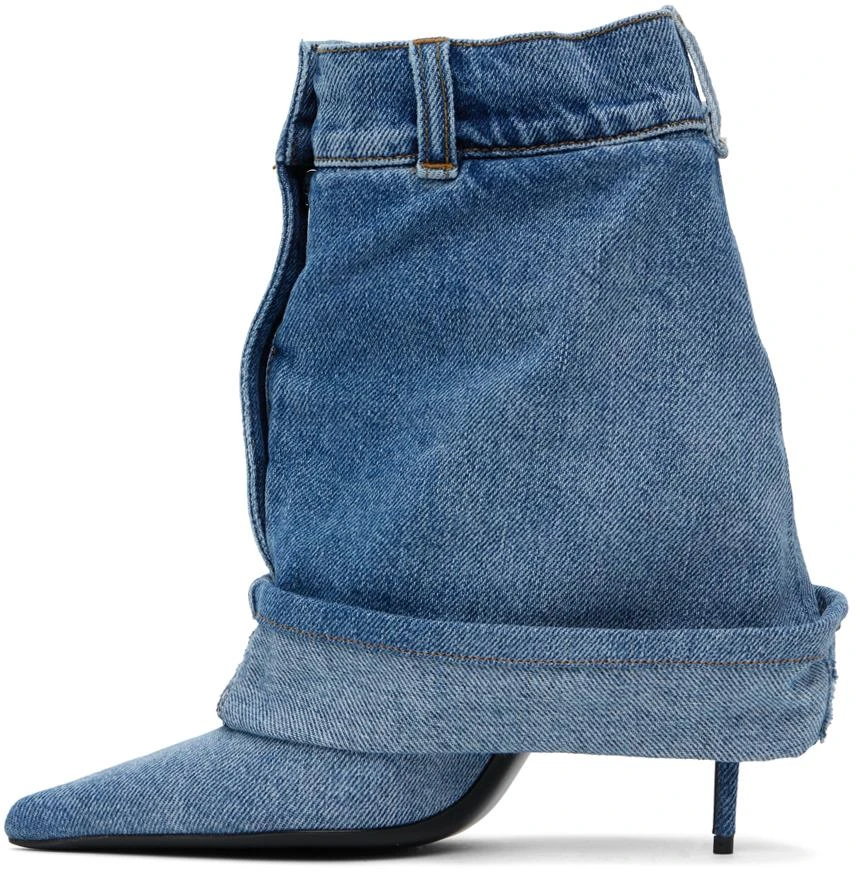 Dolce & Gabbana Blue Patchwork Denim Boots 3