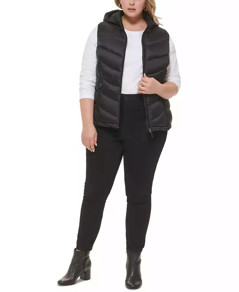 Charter Club Plus Size Packable Hooded Puffer Vest, Created for Macy's 5