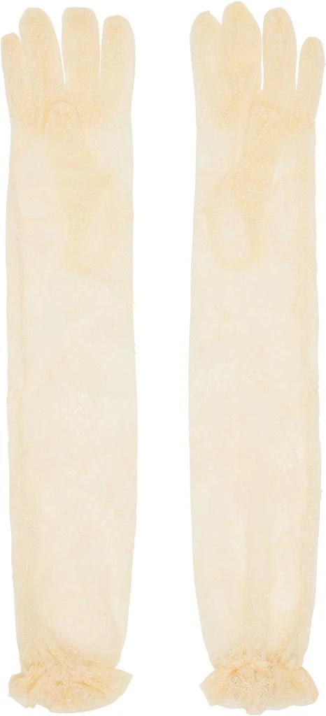 Valentino Off-White Lace Gloves 2