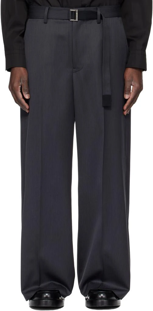 Sacai Black Doeskin Trousers 1
