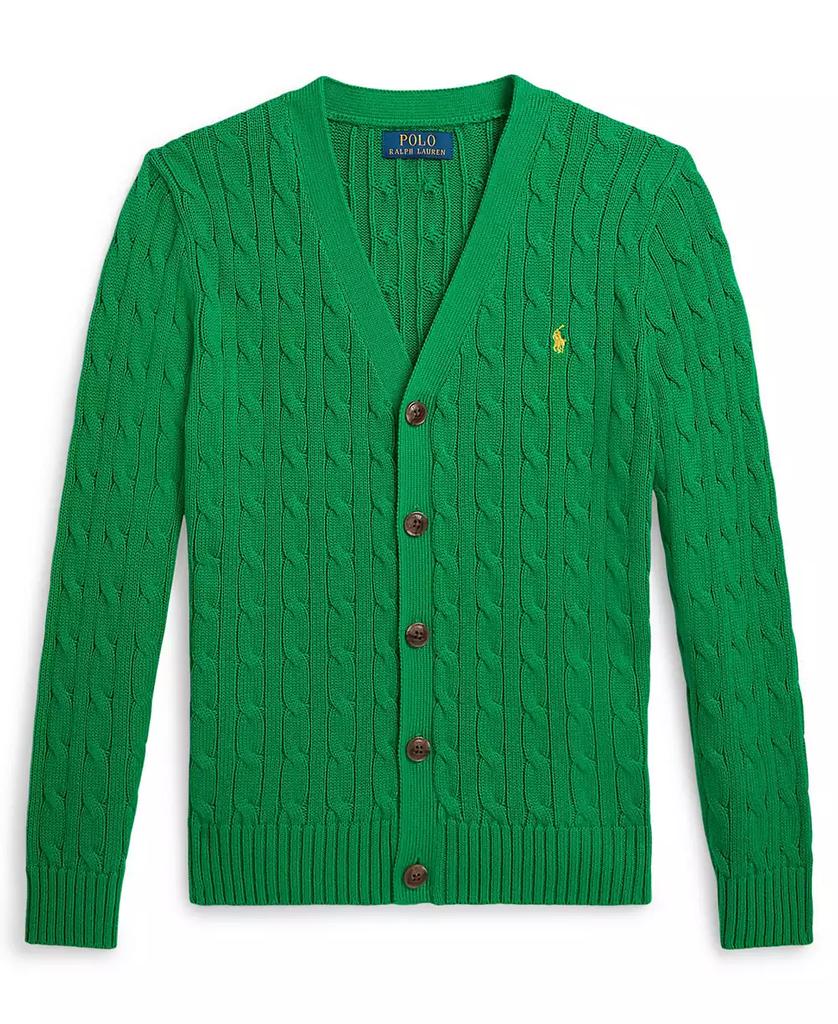 Ralph Lauren Boys 8-20 Cable-Knit Cotton V-Neck Cardigan