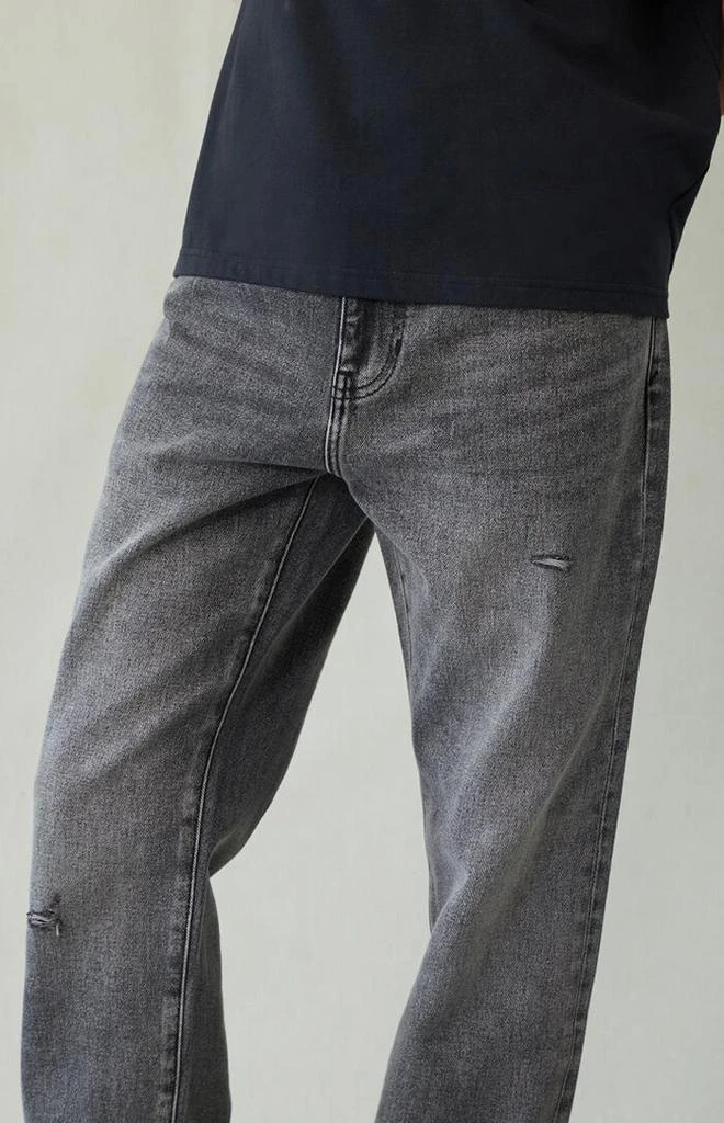 PacSun Cade Straight Jeans Ripped Black Wash 4