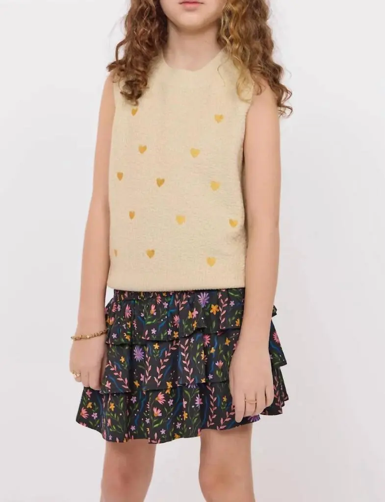 Sadie & Sage Sadie & Sage - Girls Heart Eyes Sweater Vest