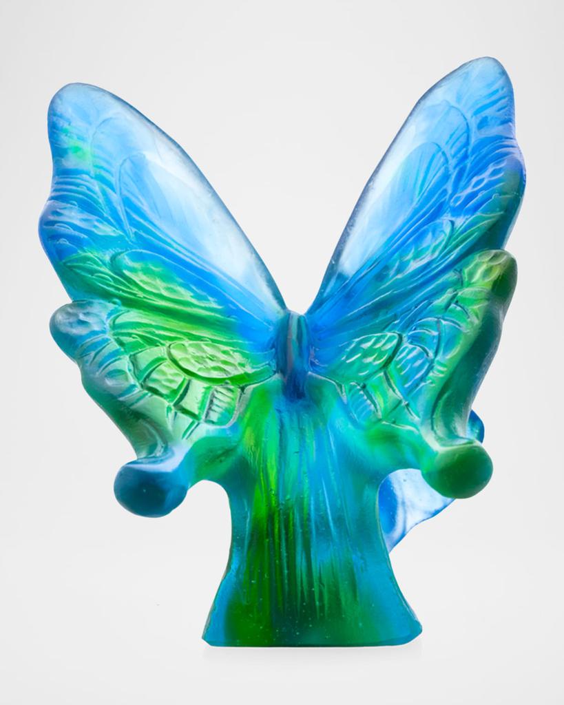 Daum Butterfly In Blue And Green Figurine