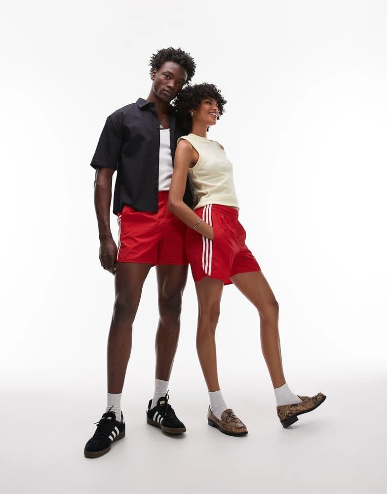 Adidas adidas Originals Adicolor sprinter shorts in red 3
