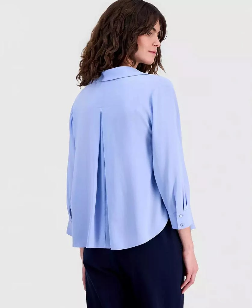 Eileen Fisher Women
s Collared Silk Shirt 2
