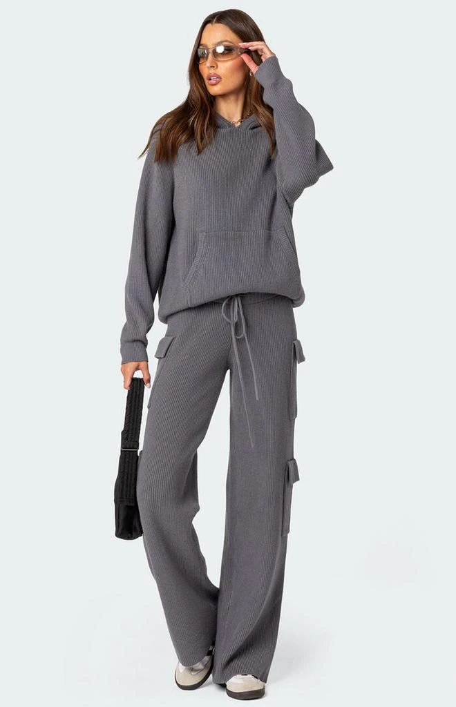Edikted Wynter Oversized Knit Hoodie 2