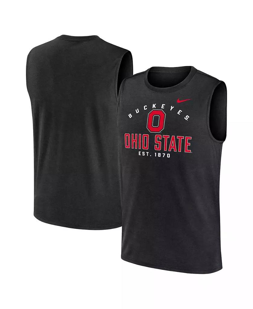 NIKE Men's Black Ohio State Buckeyes Primetime Legend Lock Up Performance Muscle Tank Top