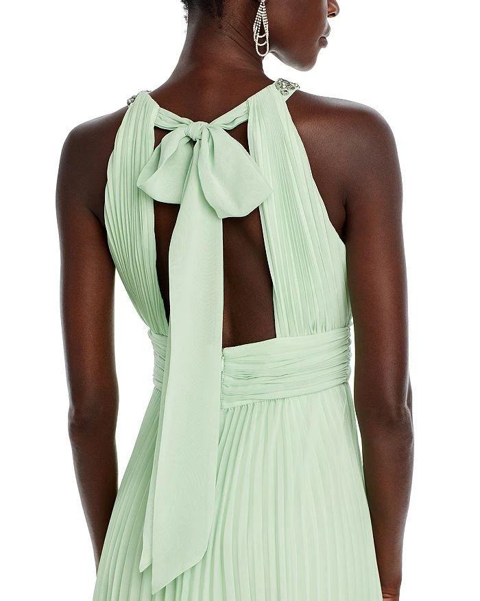 Eliza J Embellished Halter Neck Pleated Dress 2