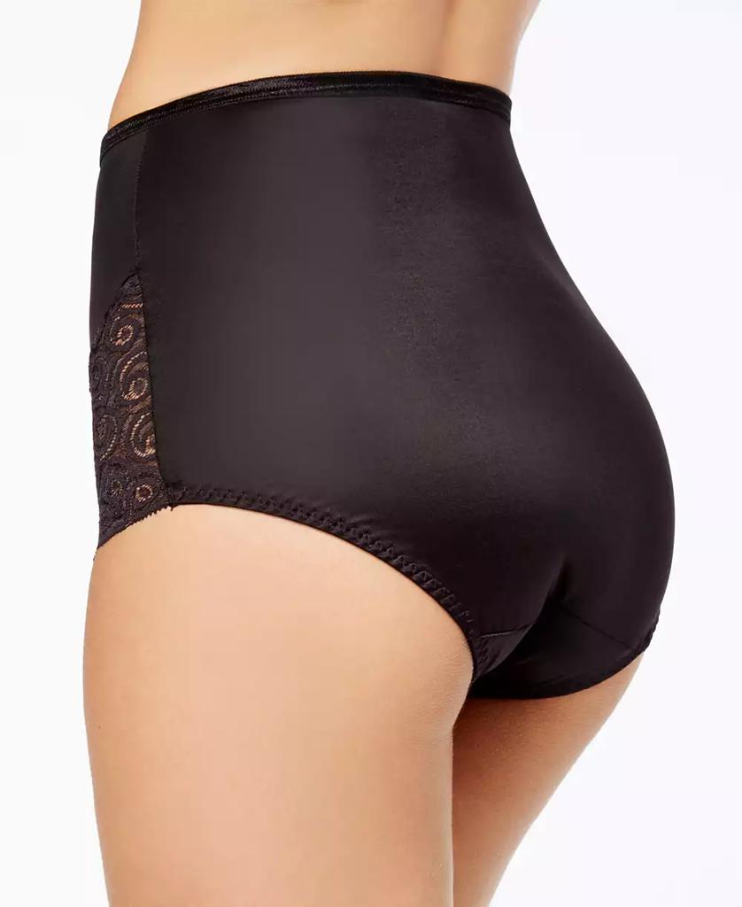 Bali Women's  Firm Tummy-Control Lace Trim Microfiber Brief Underwear 2 Pack X054