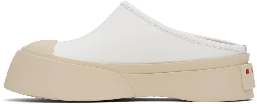 Marni White Leather Pablo Slippers 3