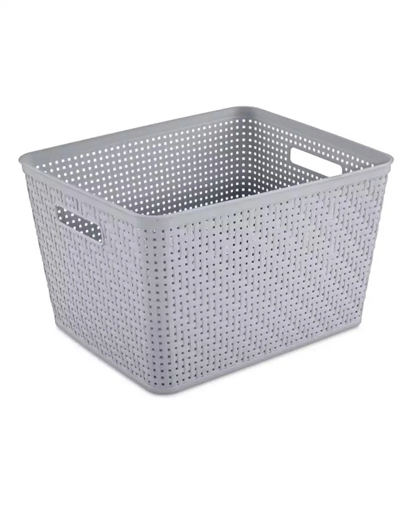 Sterilite 14"Lx8"H Woven Rectangular Tall Basket for Home Organization (6 Pack)