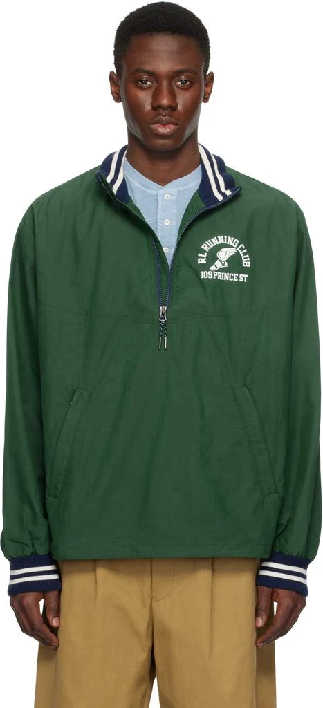 Ralph Lauren Green Ripstop Quarter-Zip Graphic Jacket 1