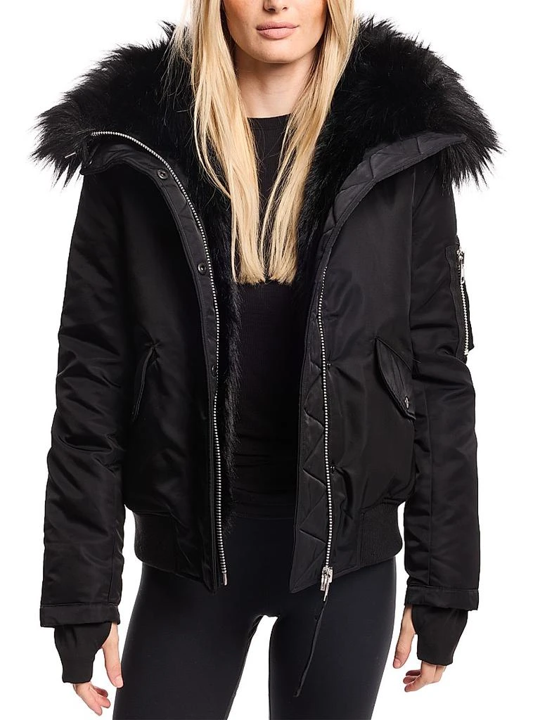 SAM. Sloane Faux-Fur-Trimmed Down Coat 3