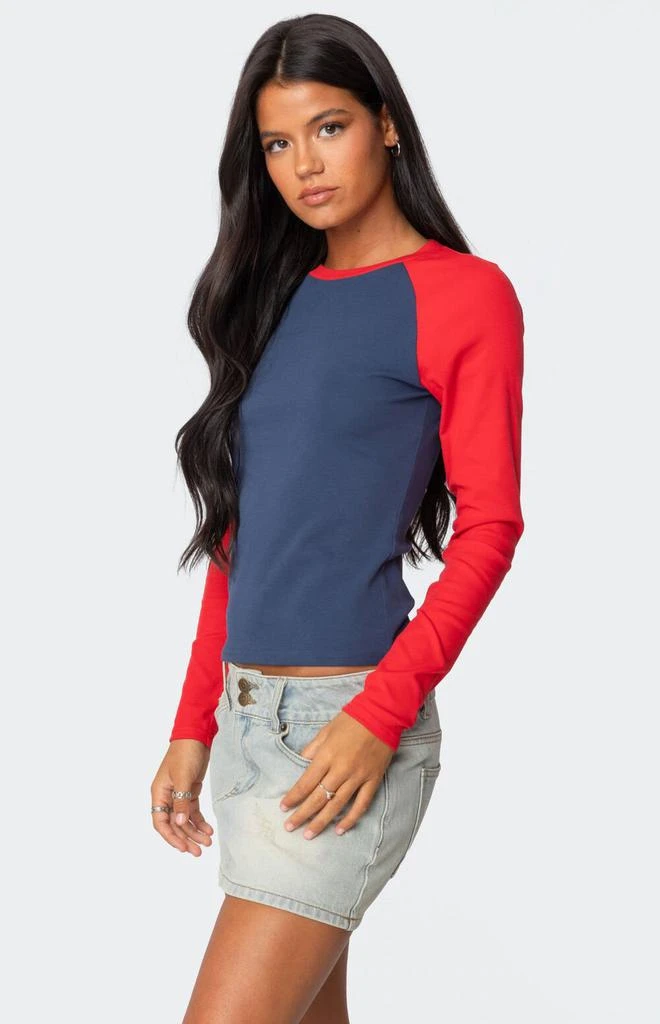 Edikted Tommi Raglan Long Sleeve T-Shirt 3