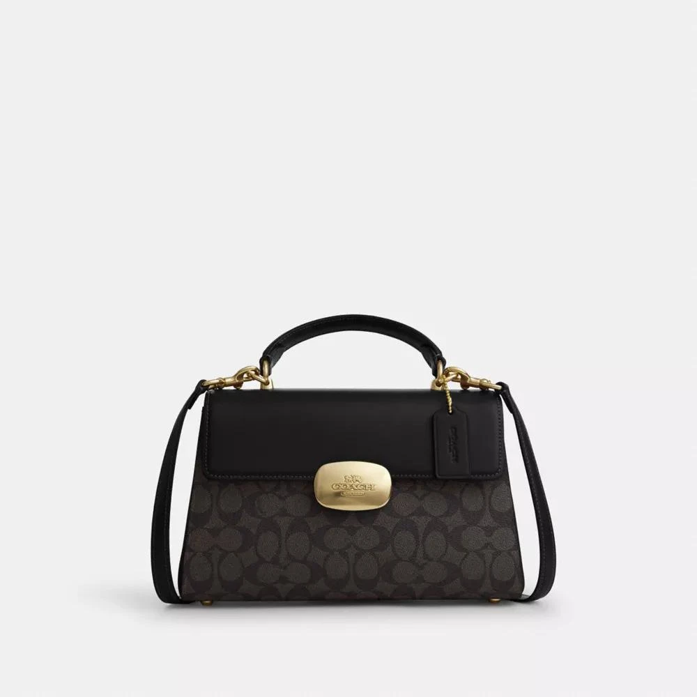 Coach Eliza Top Handle Bag In Signature Canvas 1
