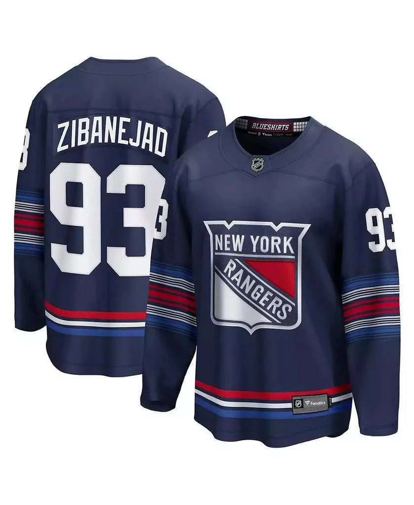 Fanatics Men's Mika Zibanejad Navy New York Rangers Alternate Premier Breakaway Player Jersey 1